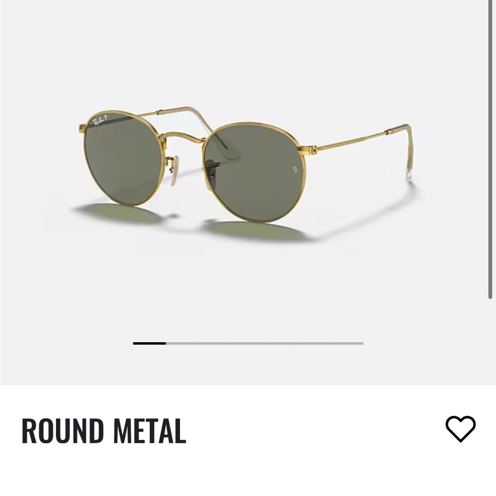 Ray-Ban Gold Frame Round Sunglasses